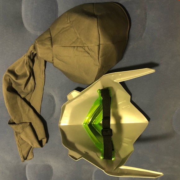 Genji Ninja Costume- padded muscle jumpsuit, kids M/L - Picture 8 of 9